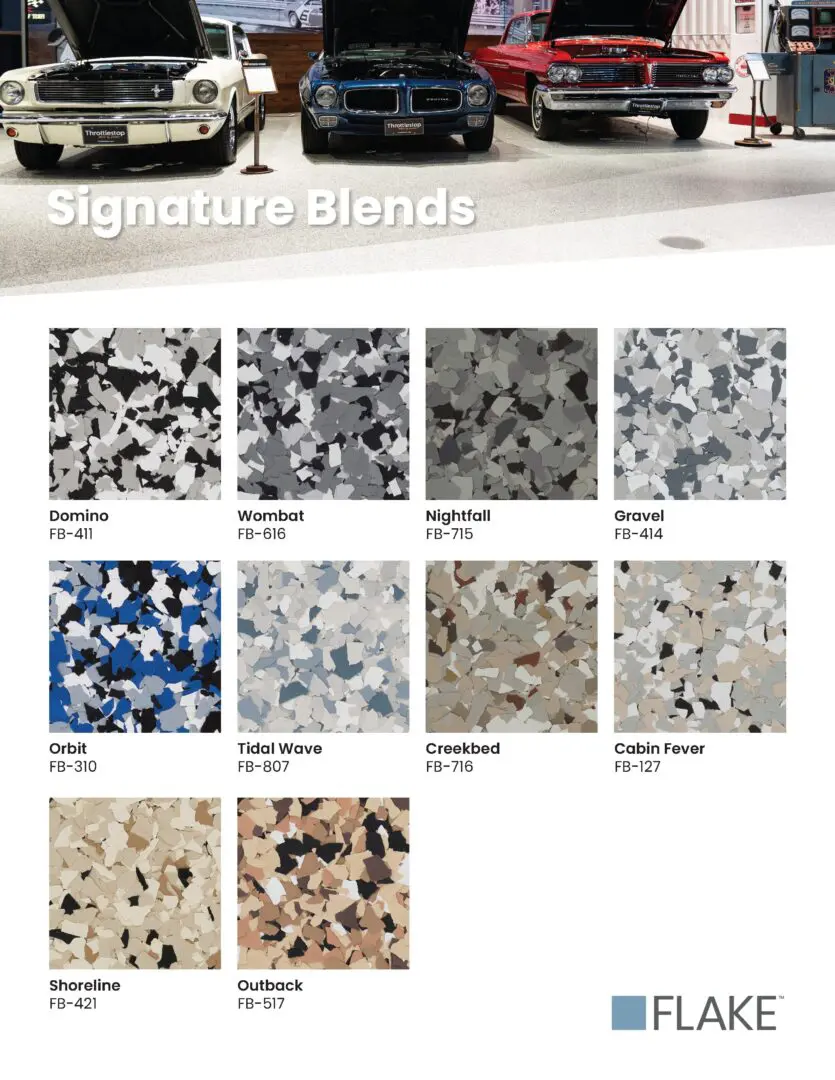 Polymer Colors Chart, Naples Epoxy Flooring