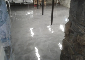 Storage Flooring, Metallic Epoxy, Color Manatee