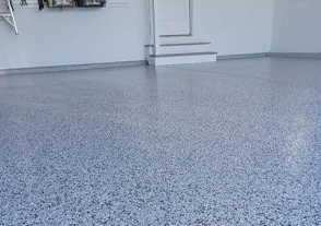 Garage Flooring, Epoxy Color Flake, Color Domino