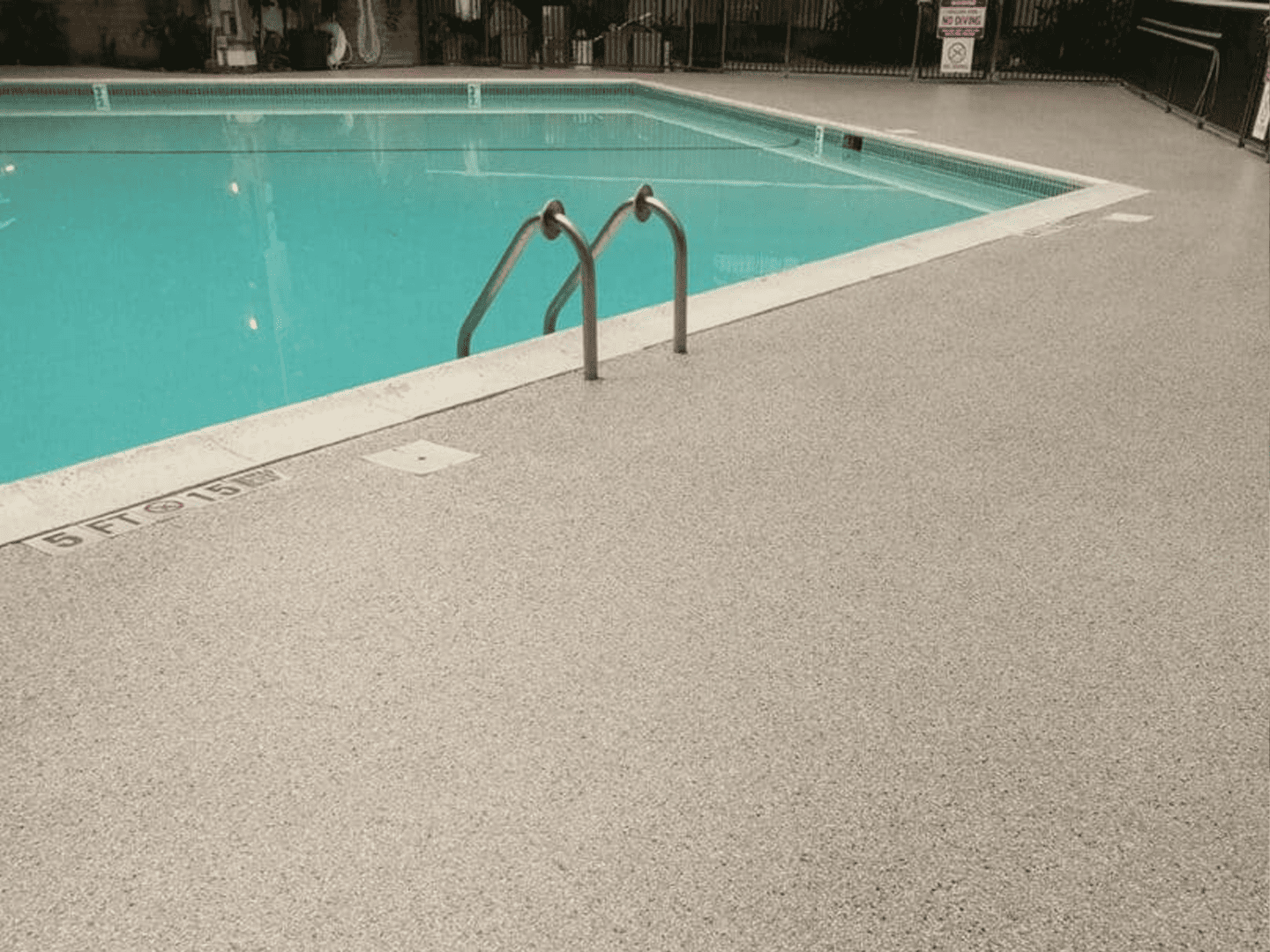 Indoor Pool Deck Epoxy color flake coating