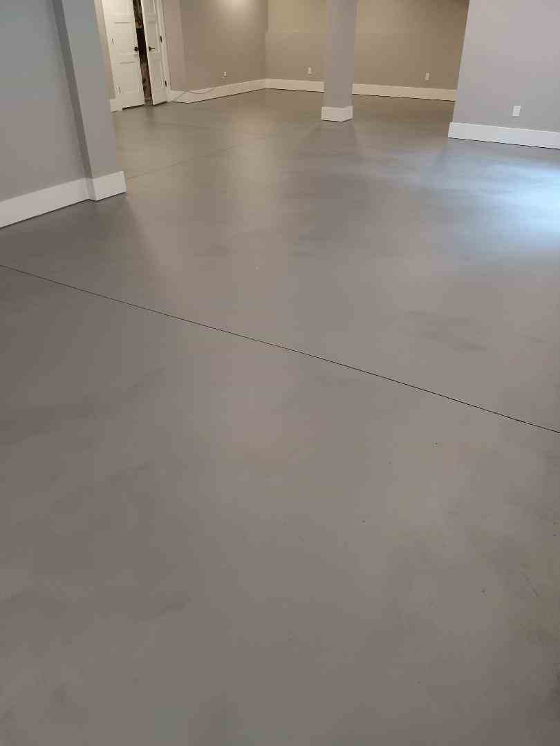 Basement Metallic Epoxy. Norwell, MA. Color: Manatee Flat Finish