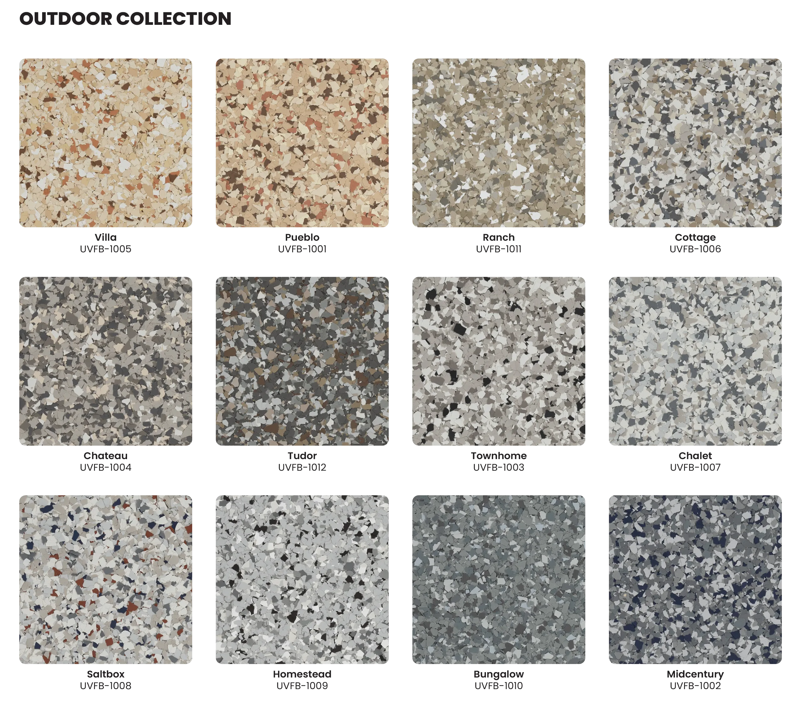 Flake Collection for pool deck